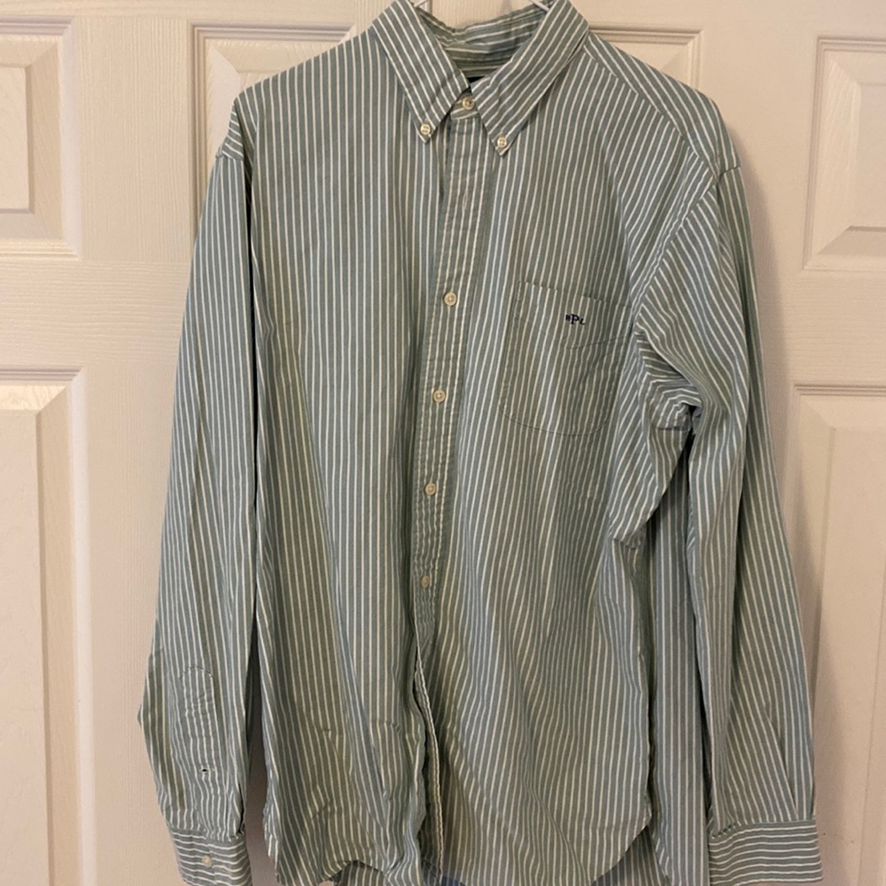 Green striped Ralph Lauren shirt